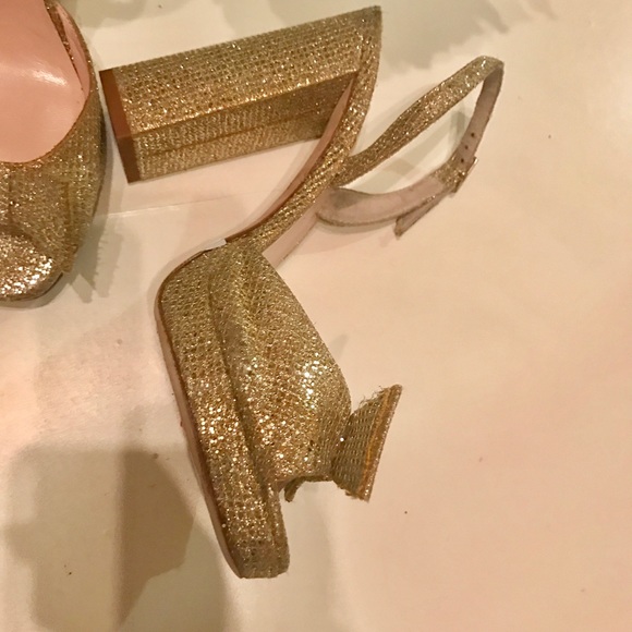Kate spade gold Briana plat form heels sIze 7 - Picture 4 of 8